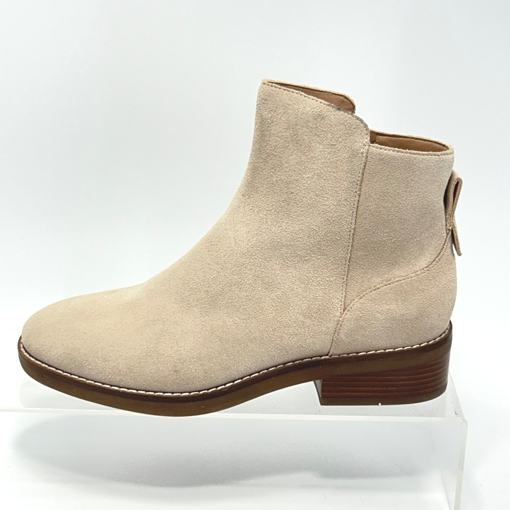 Cole Haan Grand OS Size 7 Suede Ankle Booties NEW Beige Waterproof Boots $298 - Picture 11 of 15